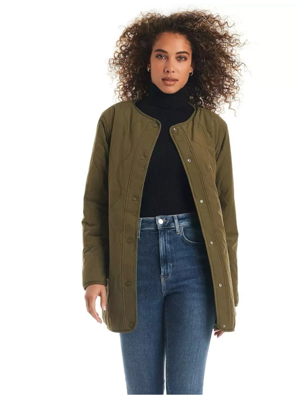 NEW Koolaburra by UGG Reversible Sherpa Quilted Jacket Olive Women's XL